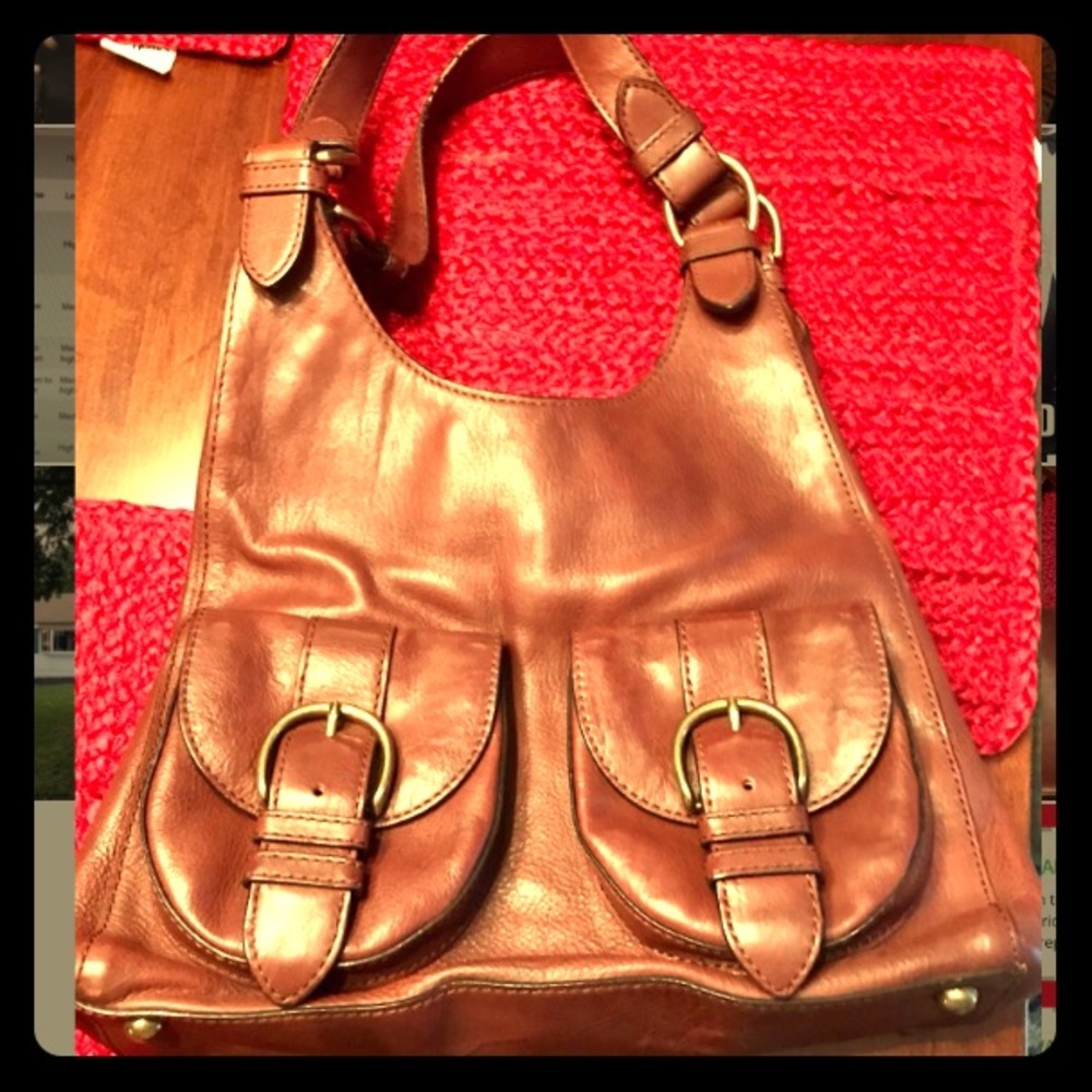 Banana Republic tan leather bag